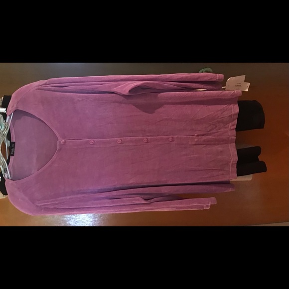 New Vikki Vi Top Button Down Lavender Top or Jacket 1X made USA - Picture 8 of 11